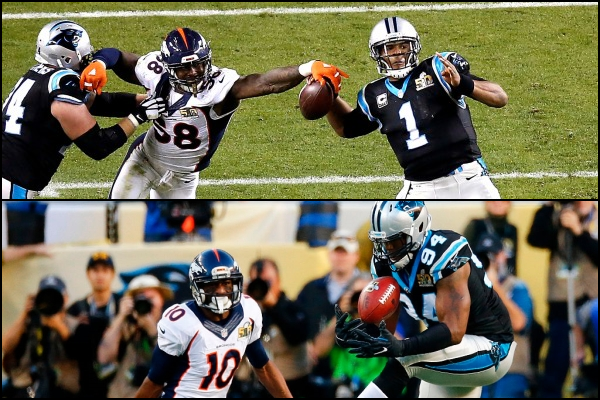 Sack-fumble de Von MILLER et interception de Kony EALY : le jeu signature de chaque défense.