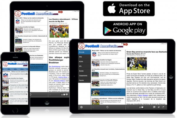 Applications iOS et Android de FootballAmericain.com