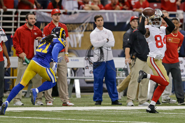 Brandon Lloyd bat Janoris Jenkins pour 80 yards et le TD