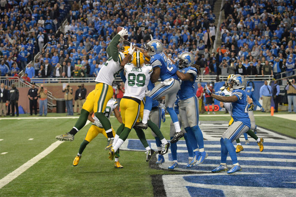 Richard Rodgers se détend et capte l'Hail Mary d'Aaron Rodgers (61 yards)
