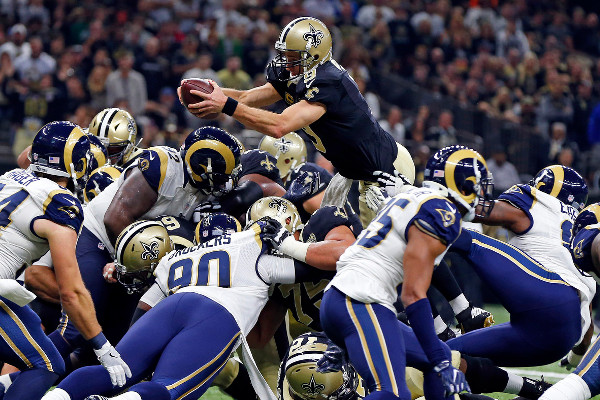 Brees pour le touchdown