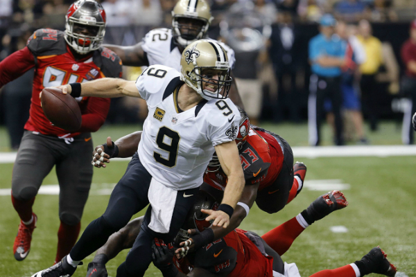 Match à oublier pour Drew Brees et les Saints à Tampa.