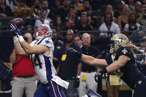 Burkhead pour le touchdown