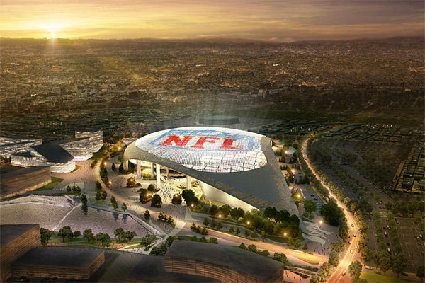 Le futur stade des Rams à Inglewood (CA)